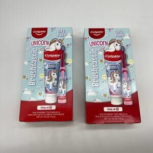 Colgate Toothpaste +Toothbrush Unicorn Brushtastic Gift Pack 2 Box